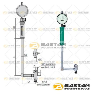 گیج ASIMETO داخل سیلندر خم با دقت 0.01 ( در 3 سایز مختلف)