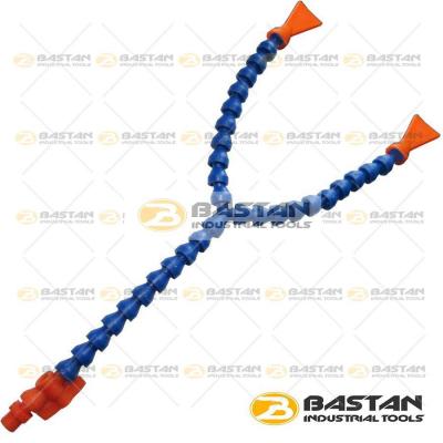 شیلنگ آب و صابون 1/4 پلاستیکی سر اردکی دو راه شیر دار