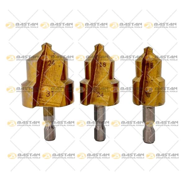 مته لوله سفید PVC (مجموعه 3 عددی)