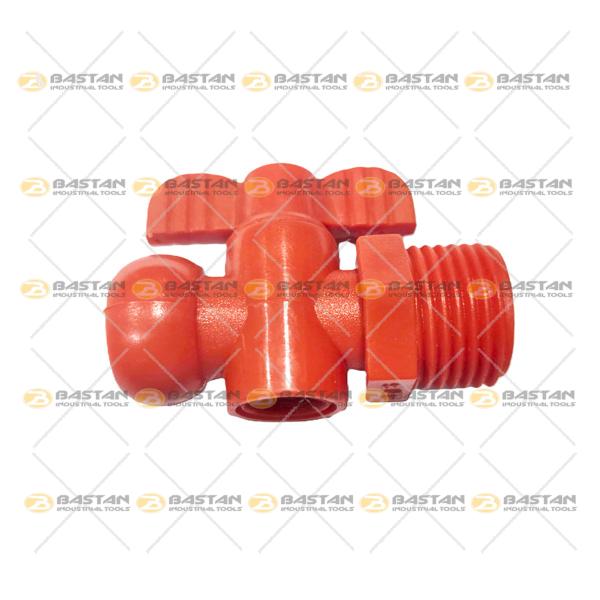 پیچ اتصال همراه شیر پلاستکی سایز 1/2