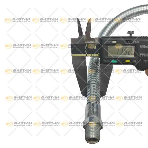 شلنگ آب صابون 1/4 فلزی 50 سانت دو سر رزوه