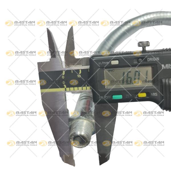 شلنگ آب صابون 1/4 فلزی 50 سانت دو سر رزوه