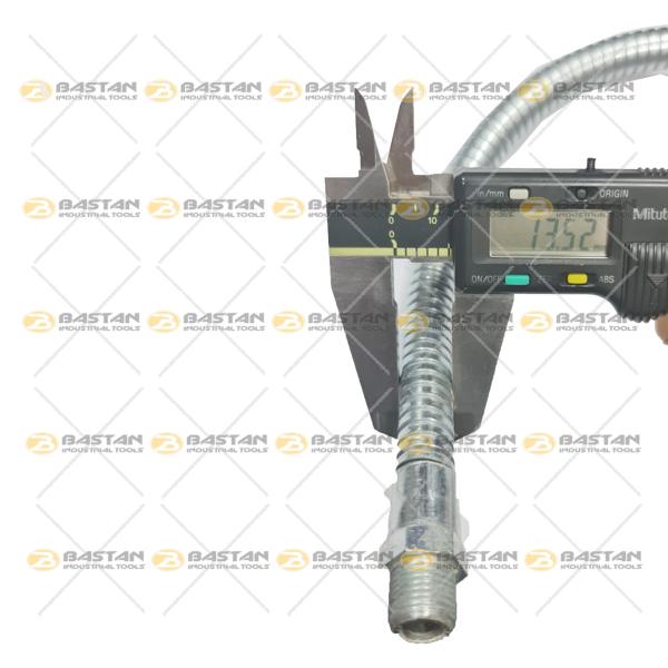 شلنگ آب صابون 1/4 فلزی 30 سانت دو سر رزوه