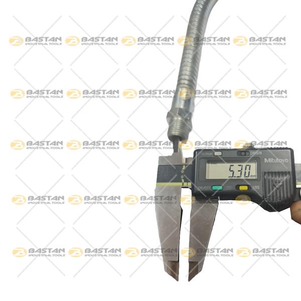 شلنگ آب صابون 1/4 فلزی 50 سانت دو سر رزوه