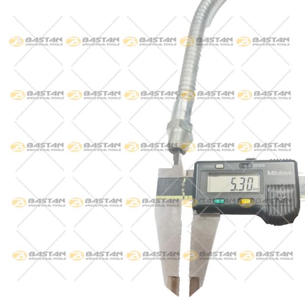 شلنگ آب صابون 1/4 فلزی 30 سانت دو سر رزوه