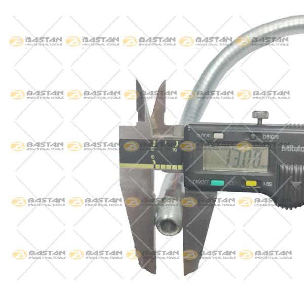 شلنگ آب صابون 1/4 فلزی 30 سانت دو سر رزوه