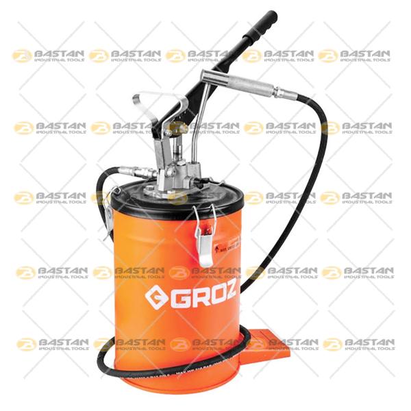 گریس پمپ سطلی دستی بدون چرخ 10 کیلویی GROZ (گروز)