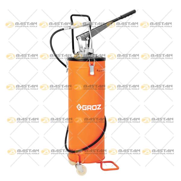 گریس پمپ سطلی دستی چرخ دار 30 کیلویی GROZ (گروز)