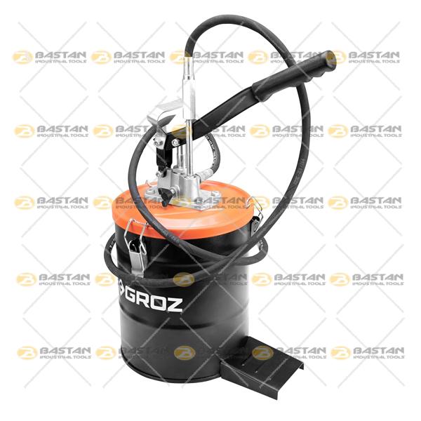 گریس پمپ سطلی دستی بدون چرخ 8 کیلویی GROZ (گروز)
