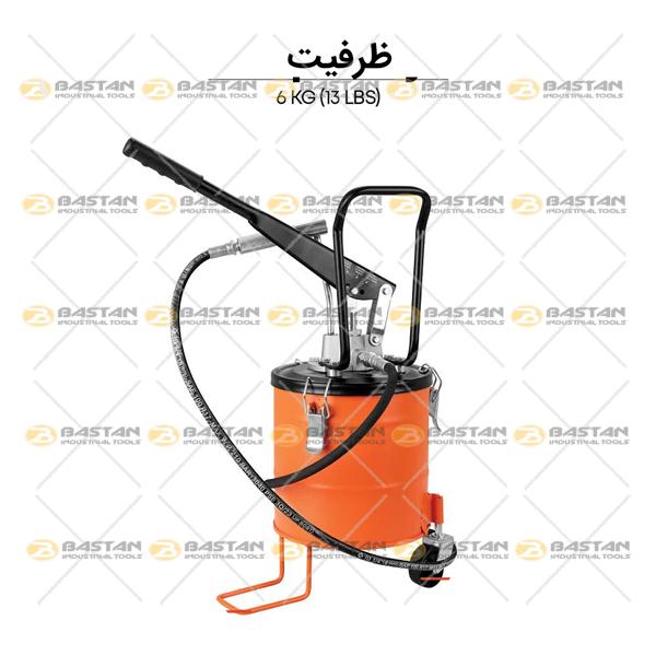 گریس پمپ سطلی دستی چرخ دار 6 کیلویی GROZ (گروز)