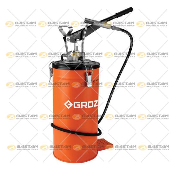 گریس پمپ سطلی دستی بدون چرخ 15 کیلویی GROZ (گروز)