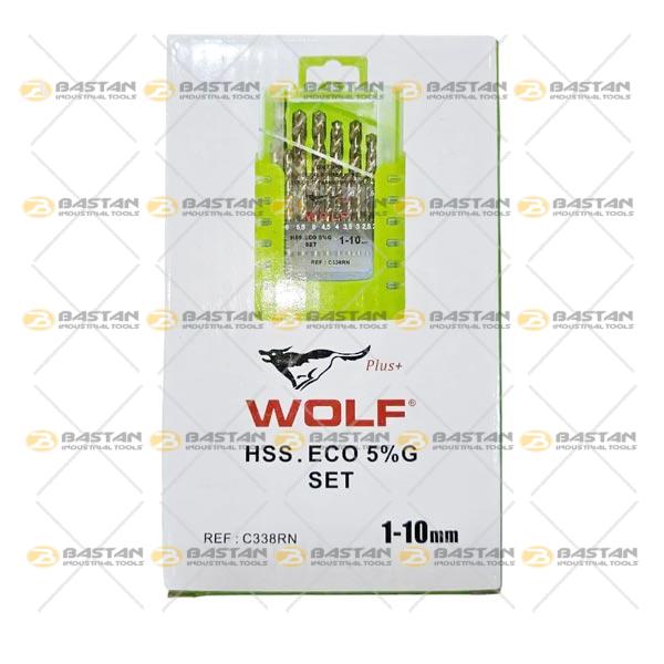جعبه مته 19 عددی 1-10 میلیمتر HSS-CO برند WOLF (ولف)