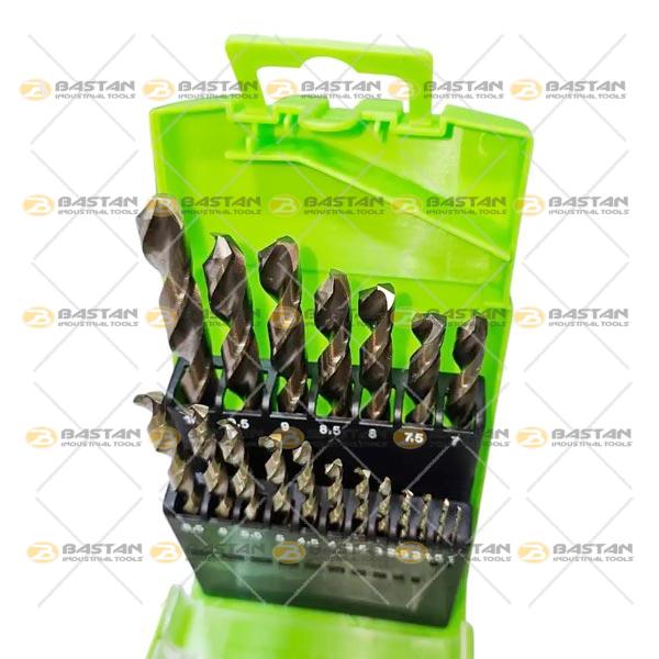 جعبه مته 19 عددی 1-10 میلیمتر HSS-CO برند WOLF (ولف)