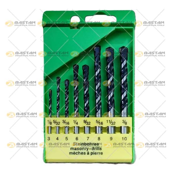 جعبه مته 8 عددی 3-10 میلیمتر شیار دوبل