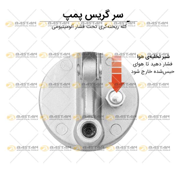 گریس پمپ دستی استانداردوی 500cc کد V1R/BL/M برند GROZ (گروز)