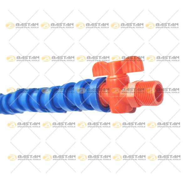 شیلنگ آب صابون 3/8 پلاستیکی سر تخت دو راه (همراه با شیر)