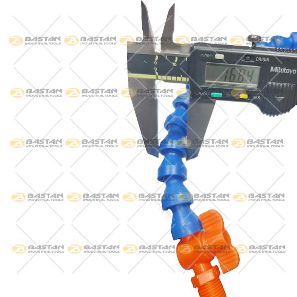 شیلنگ آب و صابون 1/4 پلاستیکی سر اردکی دو راه شیر دار